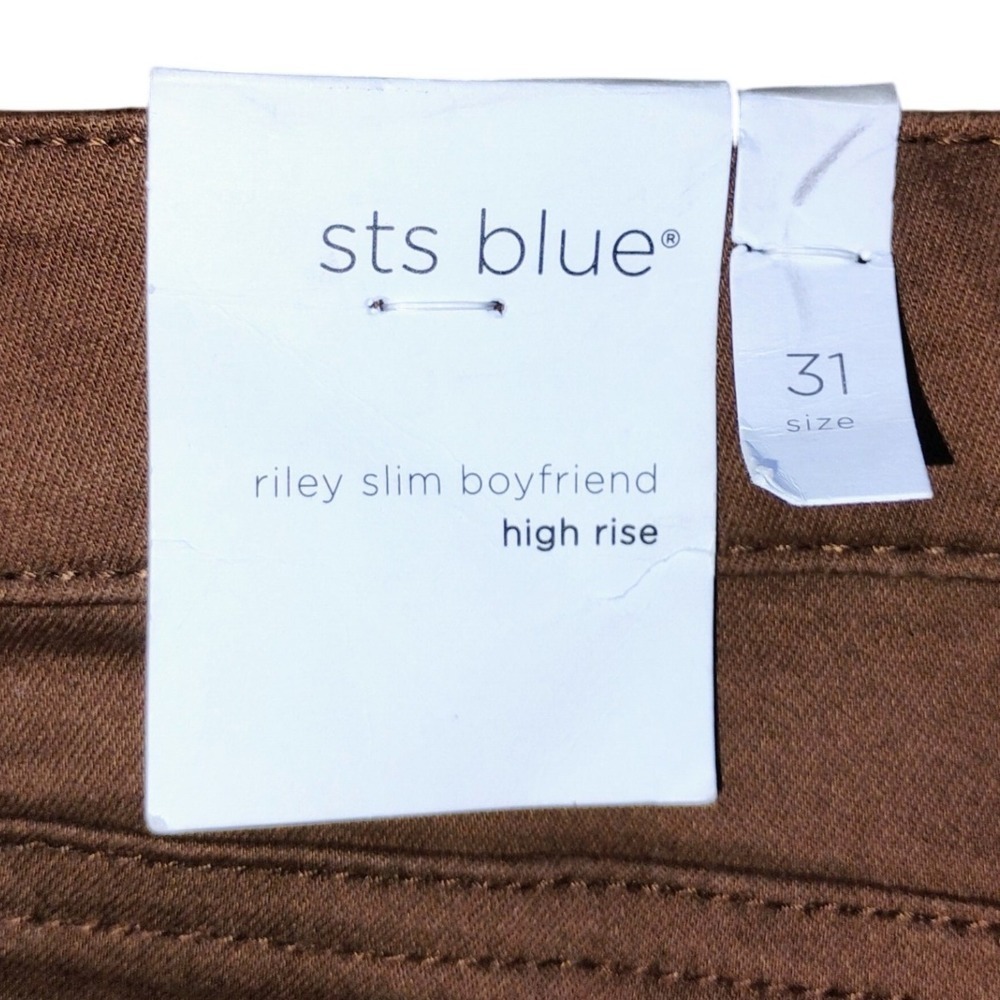 NWT STS Blue Riley Slim Boyfriend Pants – Brown | Size 31 | High Rise - Picture 3 of 4